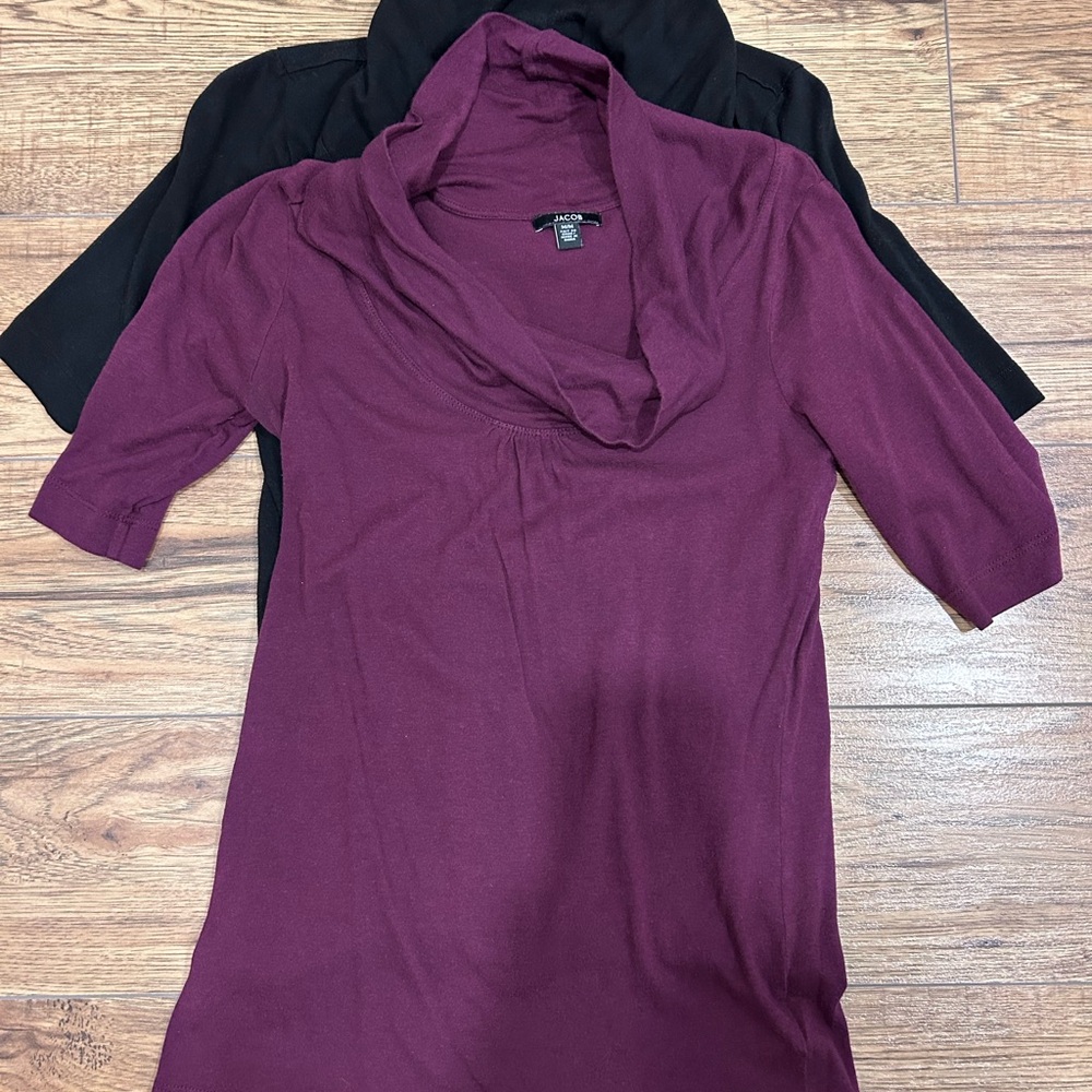 Jacob Deep Burgundy Cowl Neck Top